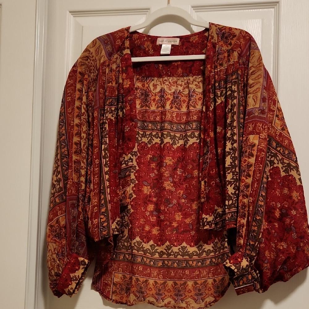 Floral Bohemian Women's Top - Red